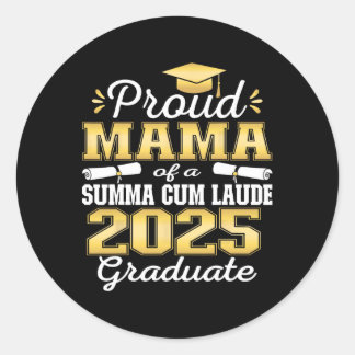 Proud Mama 2025 Summa Cum Laude CL 2025 Afstuderen Ronde Sticker