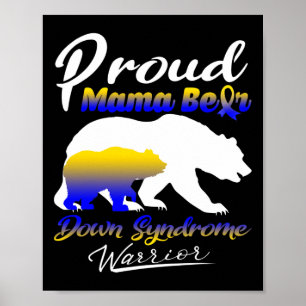 Proud Mama Beer Down Syndrome Warrior Down Syndroo Poster