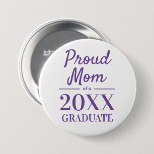 Proud mama van een afstuderen graduatiedesparty va ronde button 7,6 cm