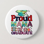 Proud Mama van een Afstuderen Ronde Button 7,6 Cm (Voorkant)