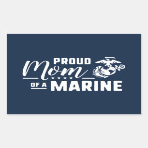 Proud mama van een marinier rechthoekige sticker