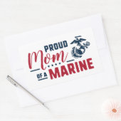 Proud mama van een marinier rechthoekige sticker (Envelop)