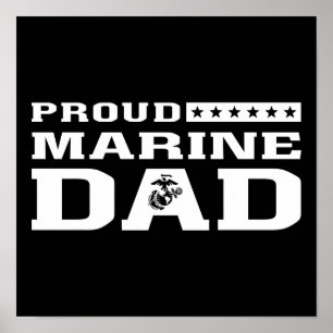 Proud Marine Dad Poster