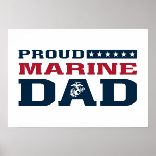 Proud Marine Dad Poster