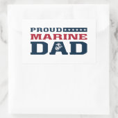 Proud Marine Dad Rechthoekige Sticker (Tas)
