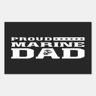 Proud Marine Dad Rechthoekige Sticker