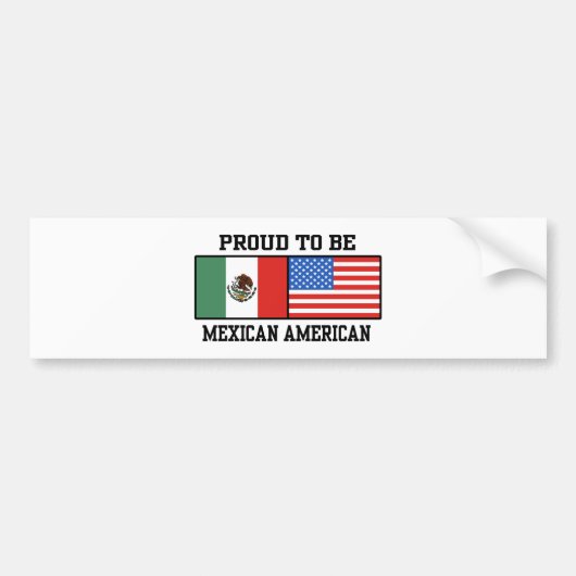 Proud Mexicaans Amerikaans Bumpersticker (Voorkant)