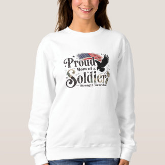 Proud Military Mom Soldier Pride Art Trui