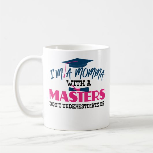 Proud Moeder Masters Degree Afstuderen Cofee Mok (Links)