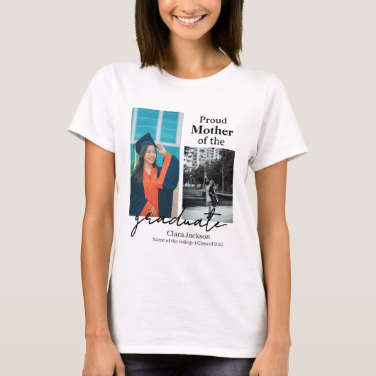 Proud moeder van een afstuderen t-shirt (Voorkant)