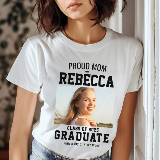 Proud Mom Class of 2025 Afstuderen Parent Custom T-shirt