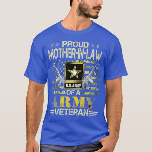proud motherinlaw van een legerveteraan - vlagmili t-shirt