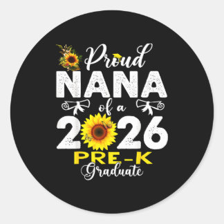 Proud nana of 2026 pre-k graduate mothers day ronde sticker