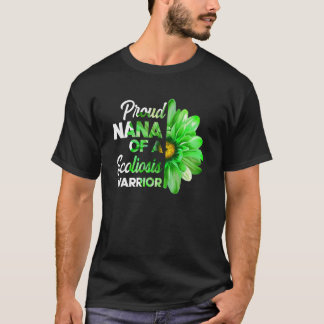Proud Nana van een Scoliosis Warrior Green Ribbon T-shirt
