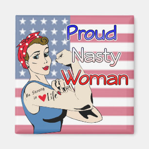 Proud Nasty Woman Patriotic Democraat Magnet Magneet