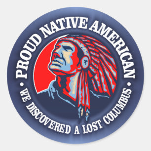 Proud Native American 2 Ronde Sticker