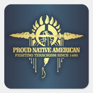 Proud Native American (terrorismebestrijding) Vierkante Sticker