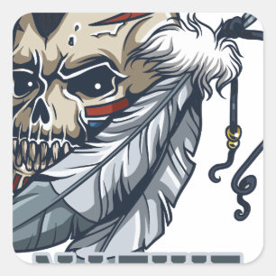 Proud Native American Vierkante Sticker