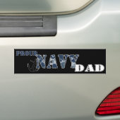Proud Navy Dad Bumpersticker (Op auto)