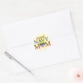 Proud Navy Mam Ronde Sticker (Envelop)