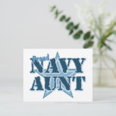 Proud Navy tante Briefkaart (Staand voorkant)