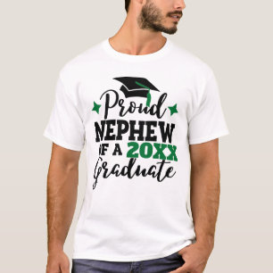Proud neef 2022 afstuderen zwarte groene tassel t-shirt