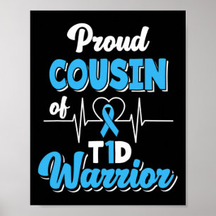 Proud neef van een T1D-wortel Diabetische diabetes Poster