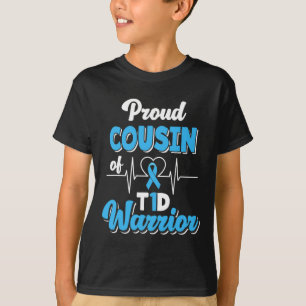 Proud neef van een T1D-wortel Diabetische diabetes T-shirt
