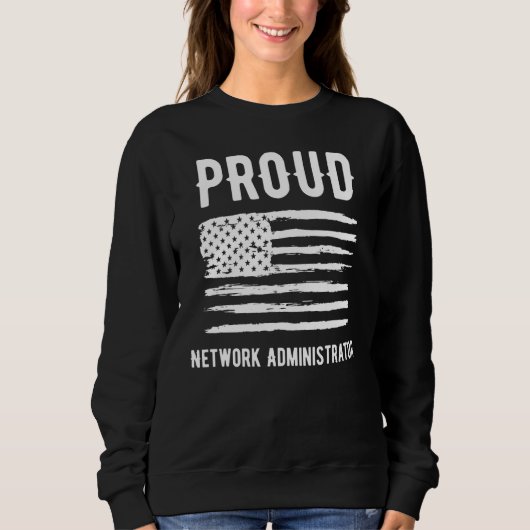 Proud Network Administrator Profession American Fl Trui (Voorkant)
