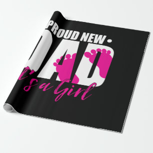 Proud New Dad Het is een meisje T-Shirts Cadeaupapier