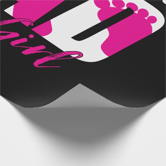 Proud New Dad Het is een meisje T-Shirts Cadeaupapier (Hoek)