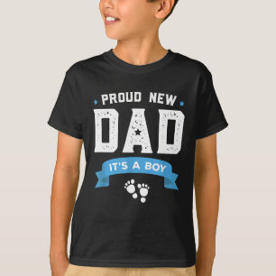 Proud New Dad is een paddestoel Vaderdag Gift Bab T-shirt