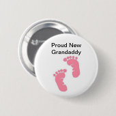 Proud New Grandaddy Ronde Button 5,7 Cm (Voorkant /achterkant)