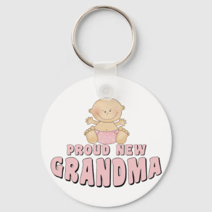 PROUD NEW Grandma T-Shirt Sleutelhanger