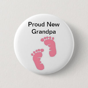 Proud New Grandpa Ronde Button 5,7 Cm