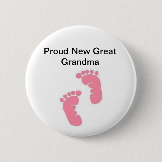 Proud New Great Grandma Ronde Button 5,7 Cm (Voorkant)