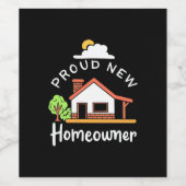 Proud New Homeowner Wijn Etiket (Enkel label)