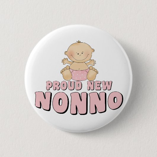 PROUD NEW Nonno Girl Ronde Button 5,7 Cm (Voorkant)