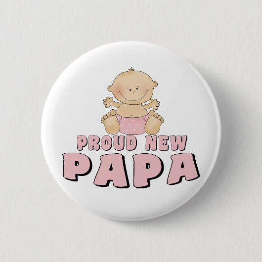 PROUD NEW Papa Boy Ronde Button 5,7 Cm (Voorkant)