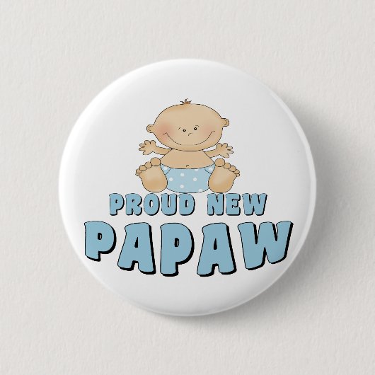 PROUD NEW Papaw Boy Ronde Button 5,7 Cm (Voorkant)