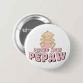 PROUD NEW Pepaw Boy Ronde Button 5,7 Cm (Voorkant /achterkant)