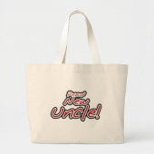 Proud New Uncle - Rode en zwarte tekst Grote Tote Bag (Voorkant)