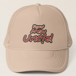 Proud New Uncle - Rode en zwarte tekst Trucker Pet