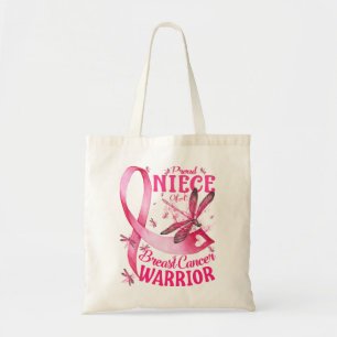 Proud Niece of a Breast Cancer Warrior Awareness Tote Bag