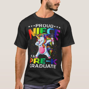 Proud Niece of a Pre-K Afstuderen Unicorn T-shirt