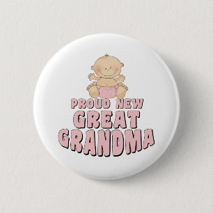 PROUD NIEUW - Grootmoeder T-Shirt Ronde Button 5,7 Cm