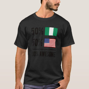 Proud Nigeriaanse Amerikaanse vlag Nigeria Verenig T-shirt
