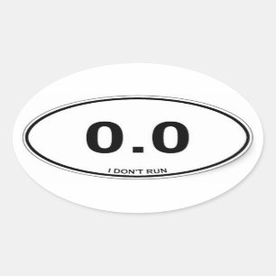 Proud Non-runner Ovale Sticker