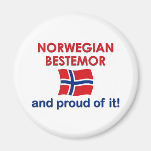 Proud Norway Bestemor (grootmoeder) Magneet
