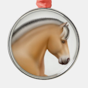 Proud Norway Fjord Horse Ornament